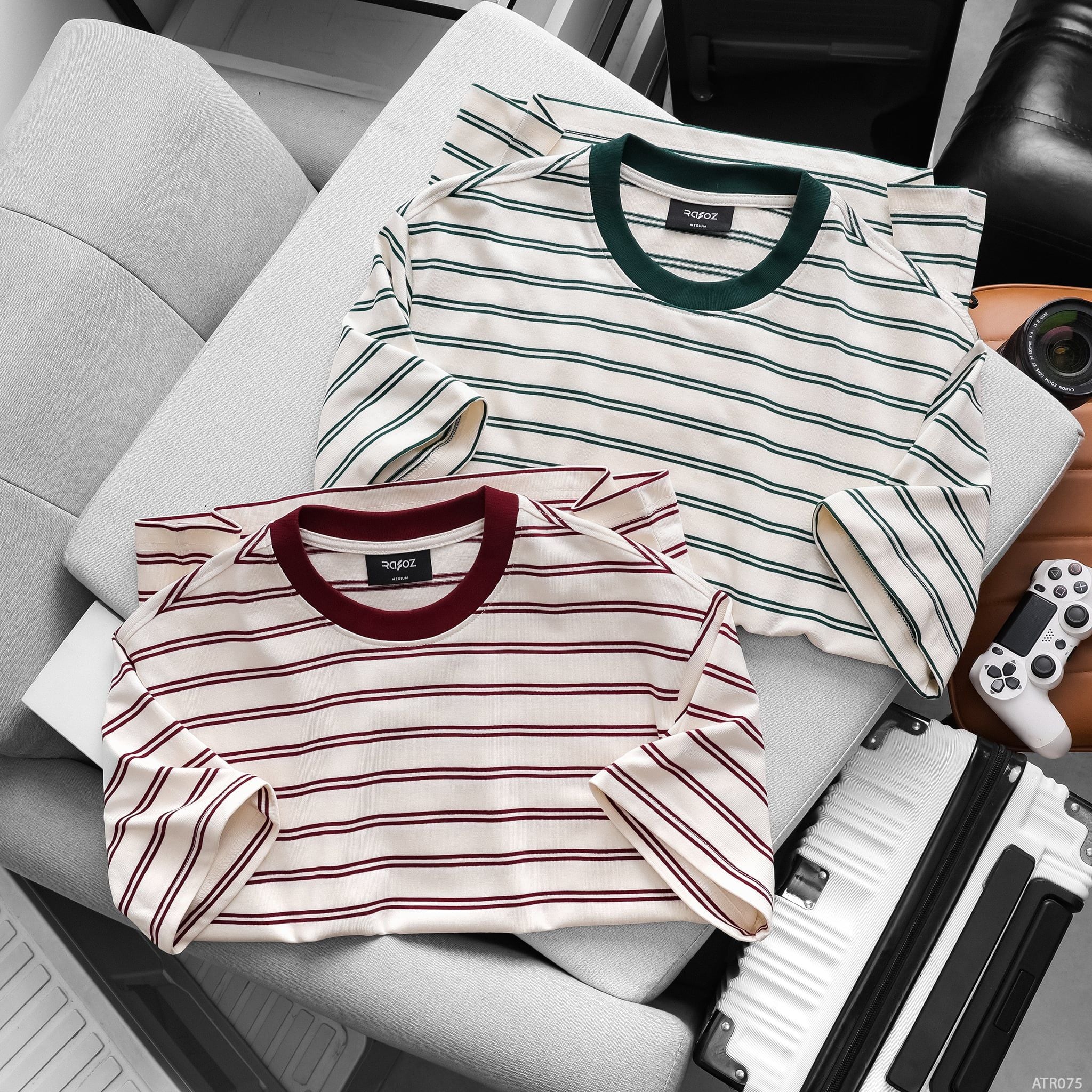  Áo thun Over fit RAFOZ Striped - 084 