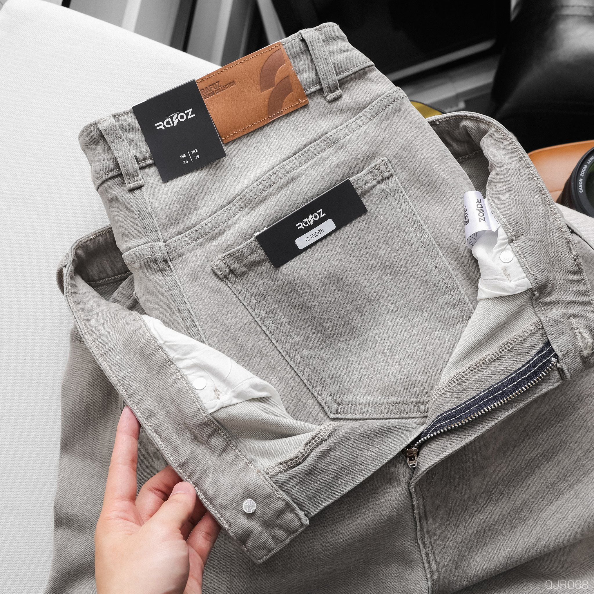  Quần jean relaxed RAFOZ Grey Wash - 068 