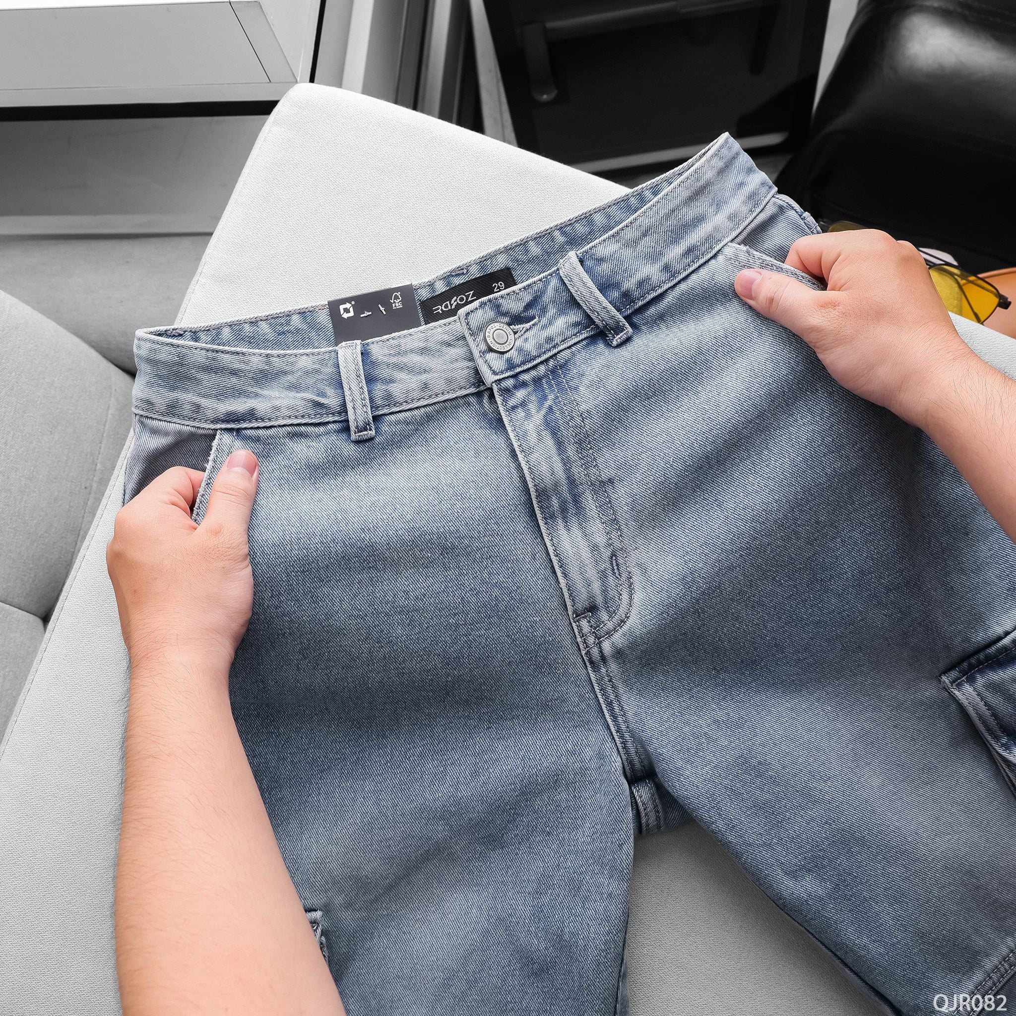  Quần jean cargo RAFOZ Light blue - 082 