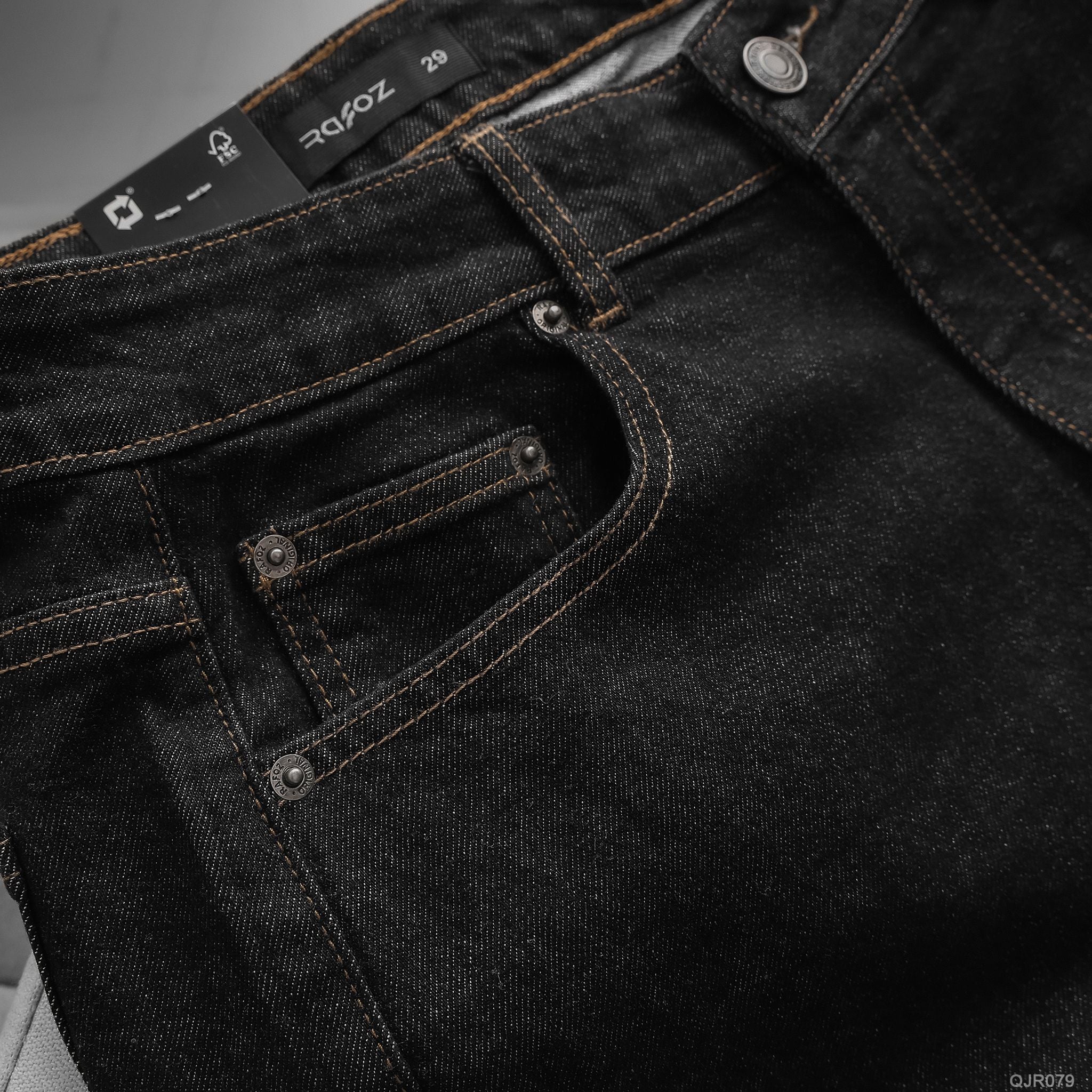  Quần jean relaxed RAFOZ Indigo đen - 079 