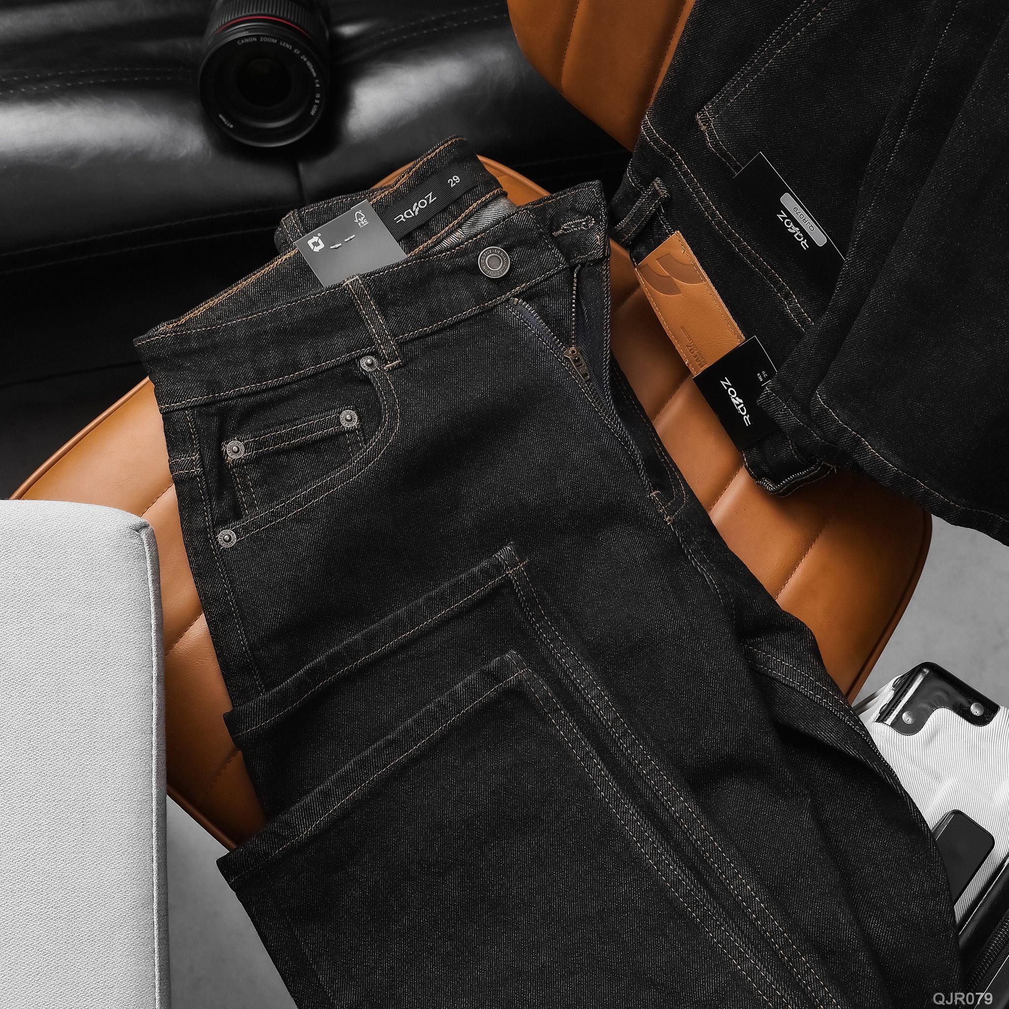  Quần jean relaxed RAFOZ Indigo đen - 079 