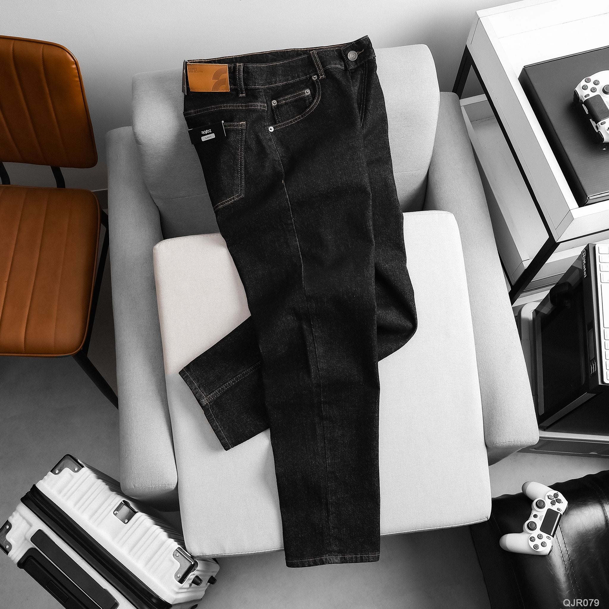  Quần jean relaxed RAFOZ Indigo đen - 079 