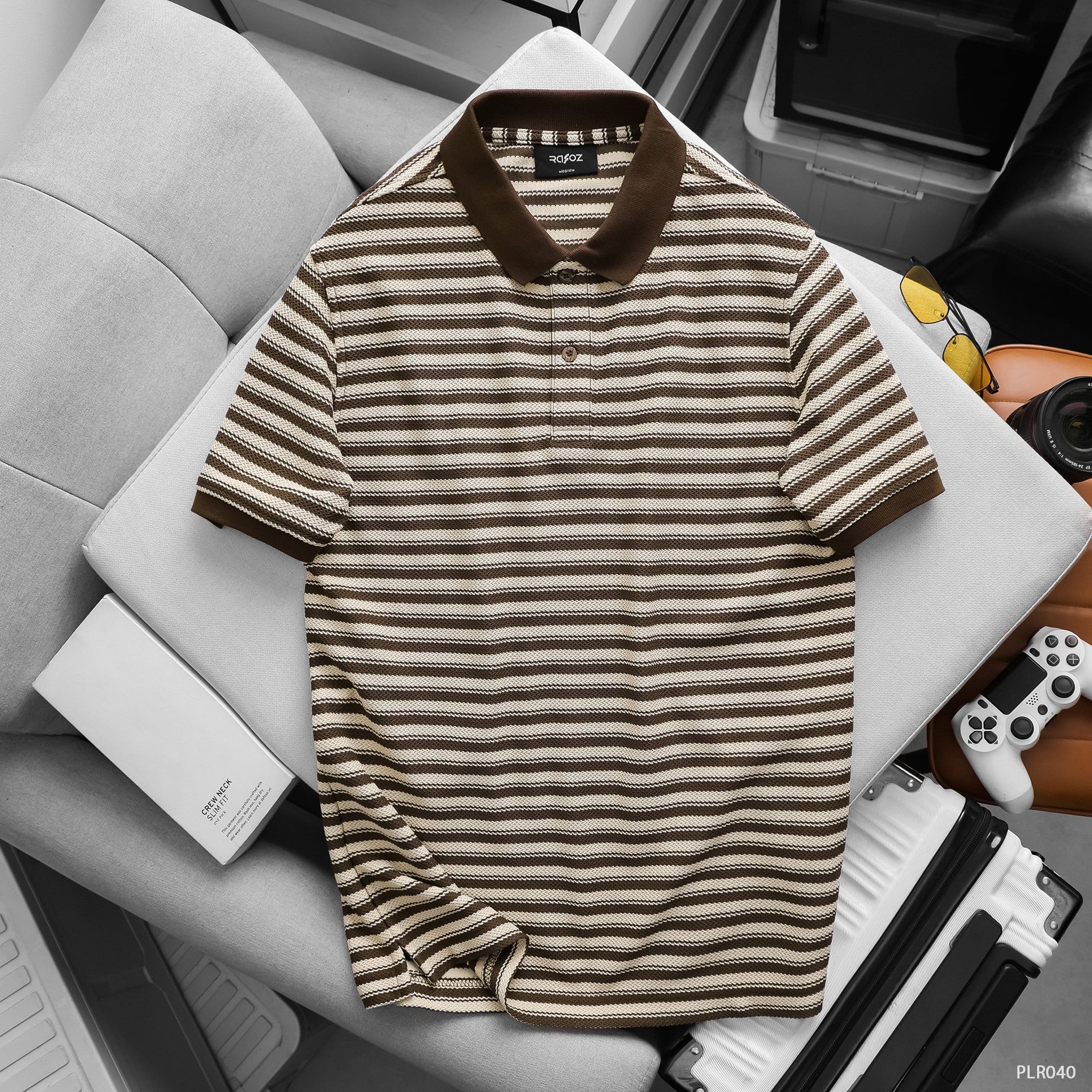  Áo polo RAFOZ Slimfit Striped - 040 