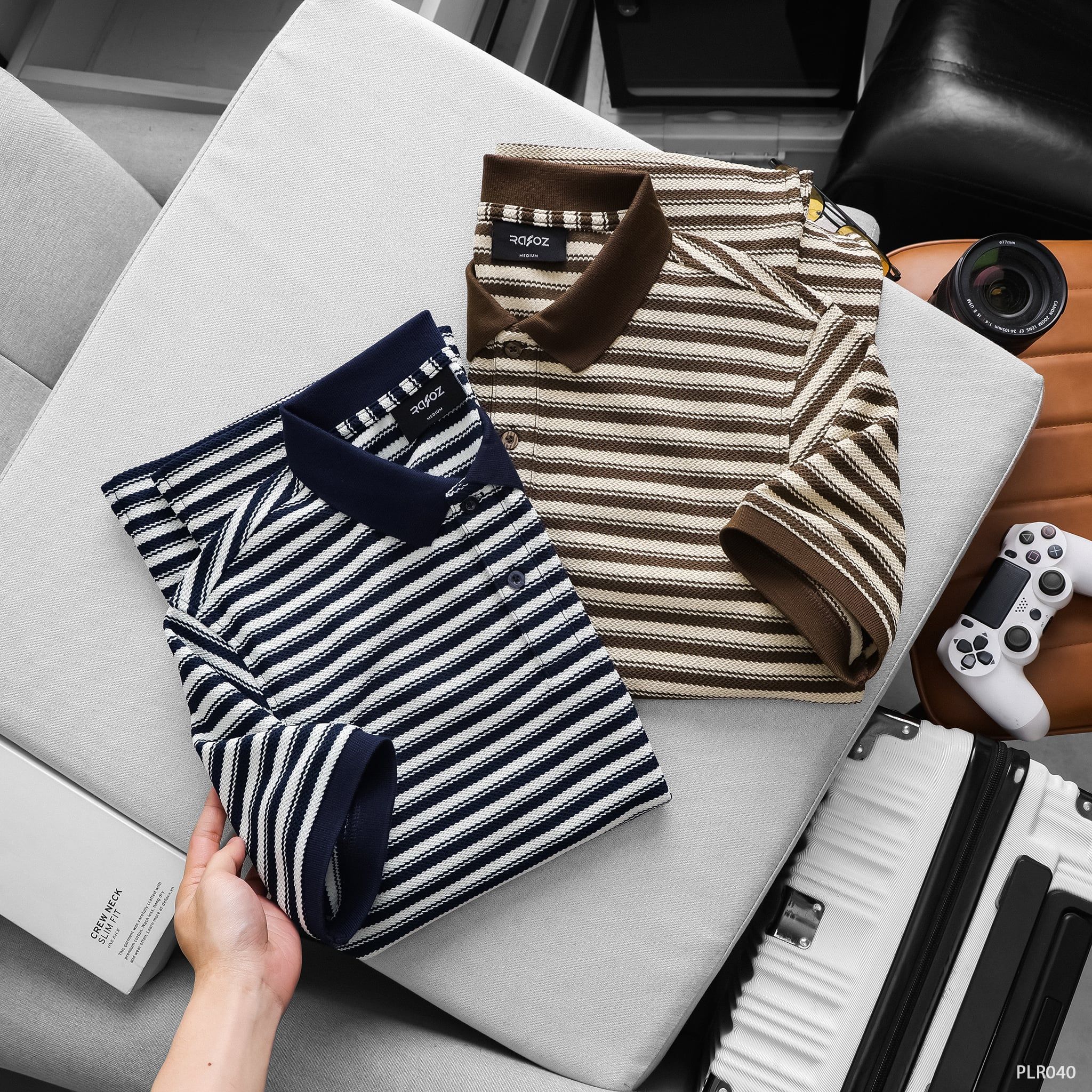  Áo polo RAFOZ Slimfit Striped - 040 