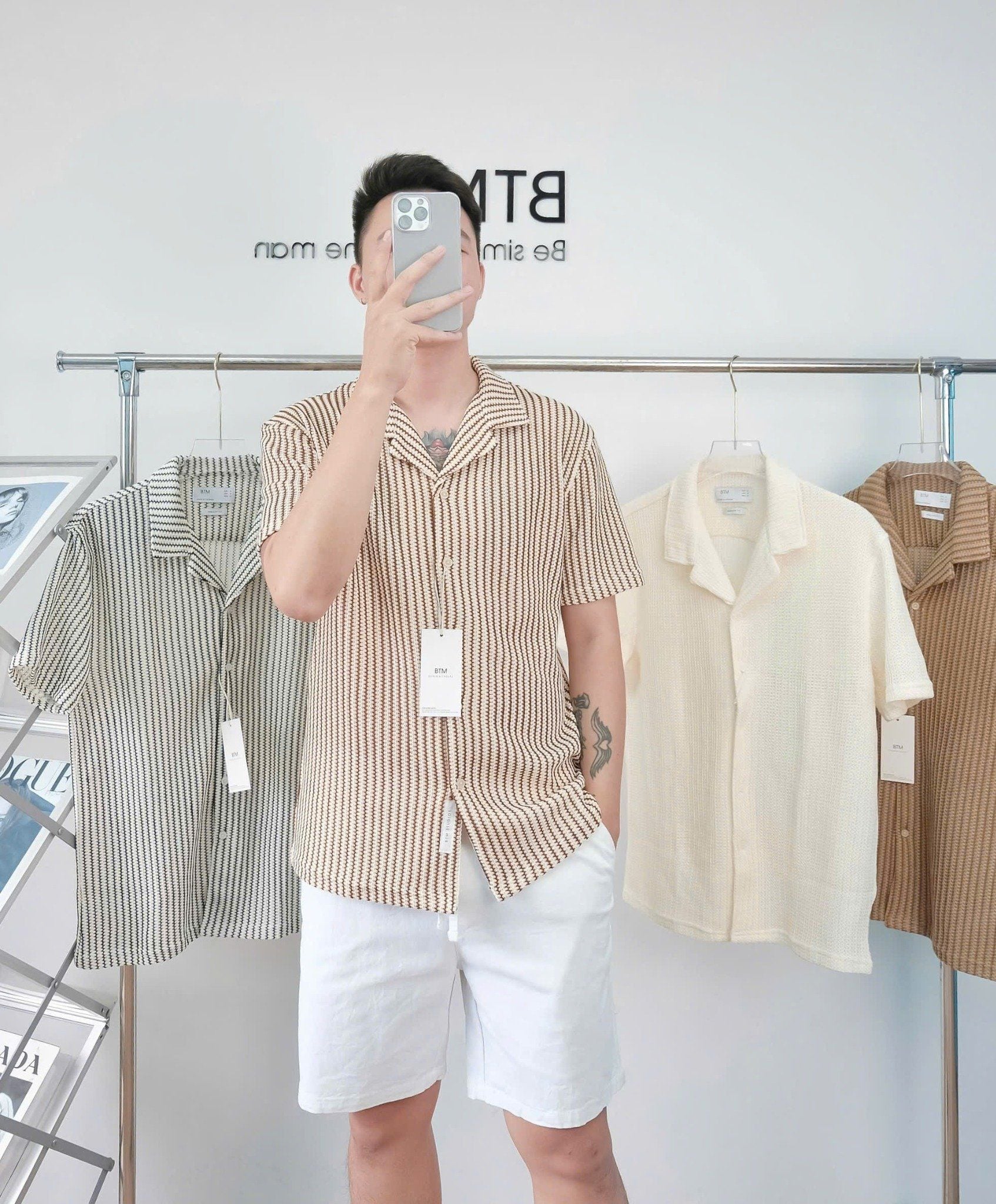  Áo sơ mi NT vertical striped BTM 