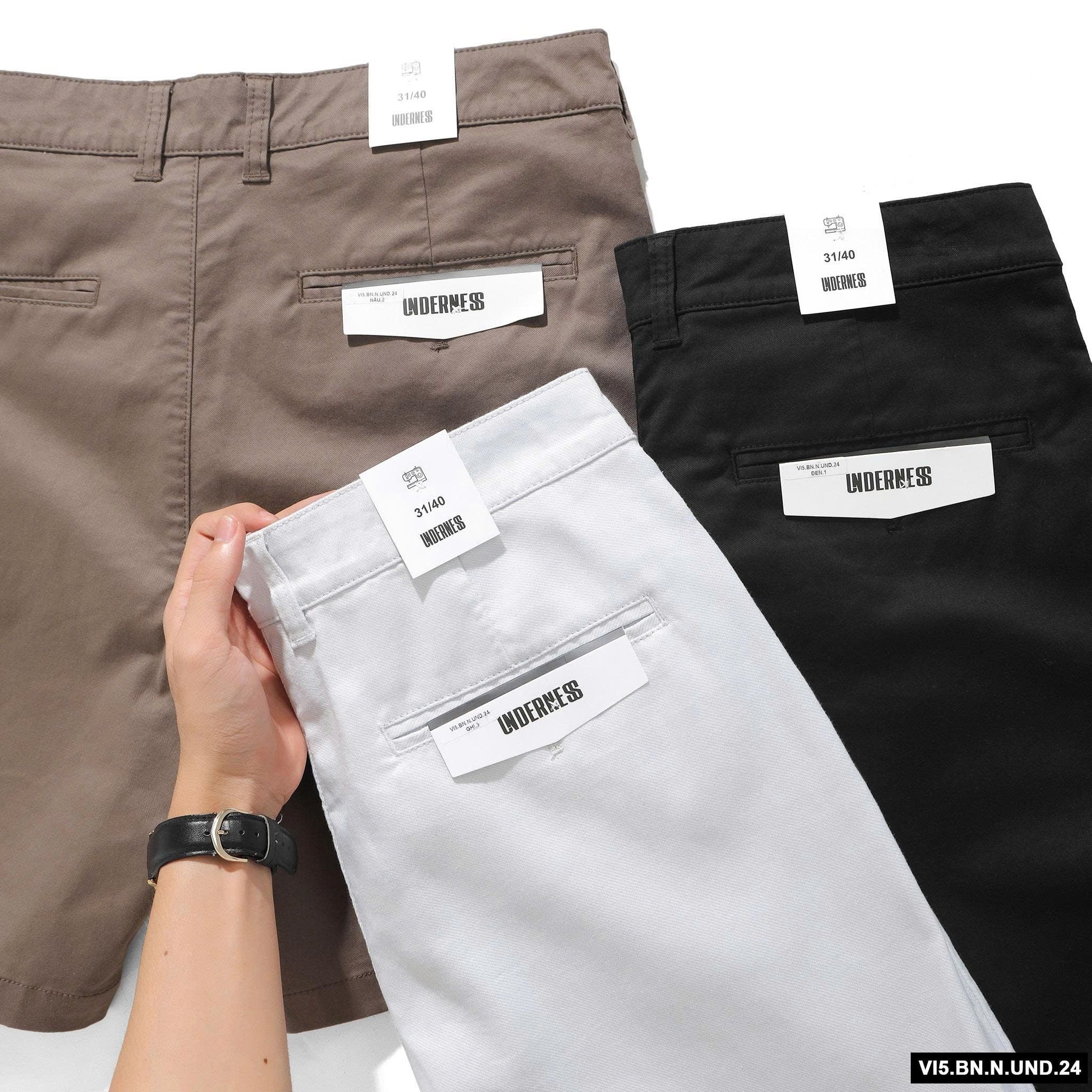  Quần short kaki xếp ly UDN 