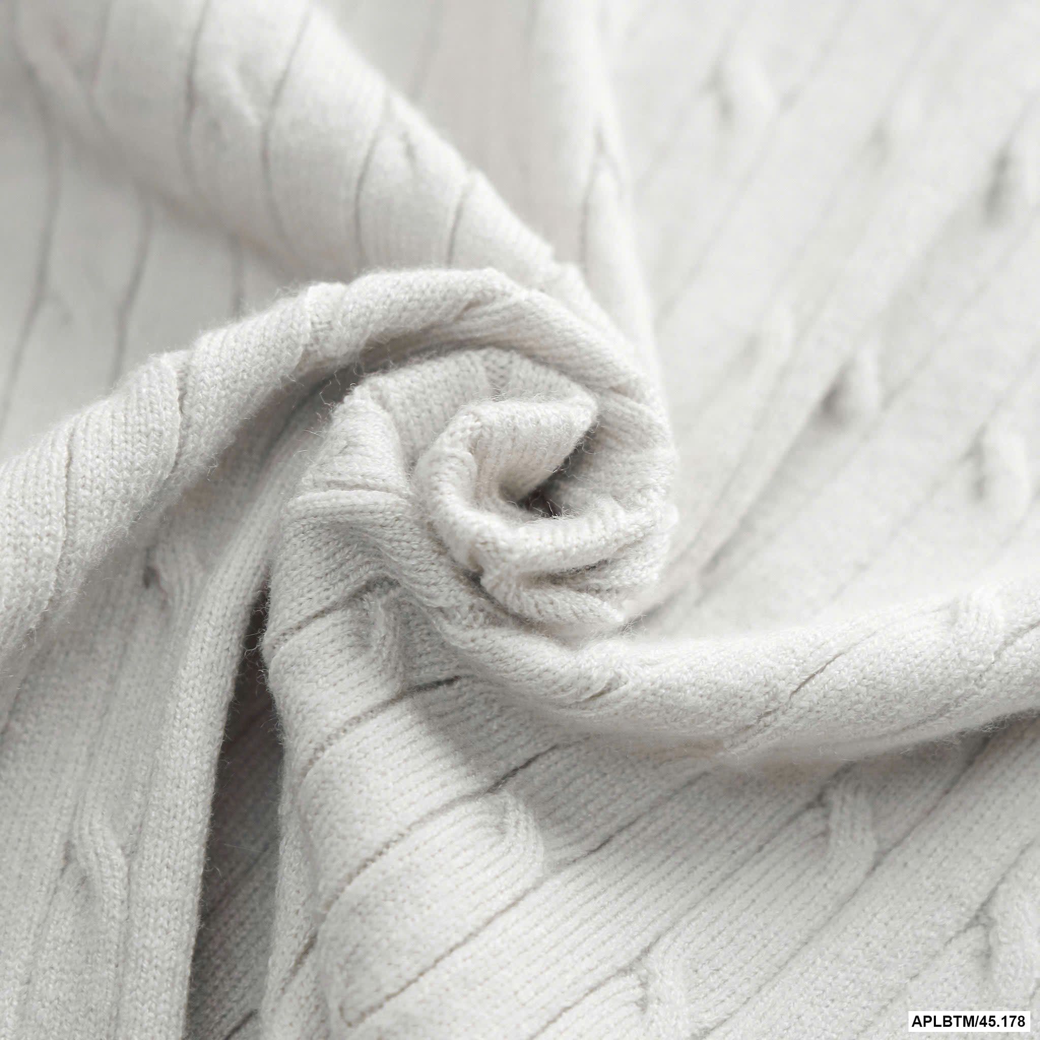  Áo polo cable knit cotton BTM 