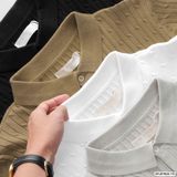  Áo polo cable knit cotton BTM 