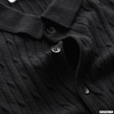  Áo polo cable knit cotton BTM 