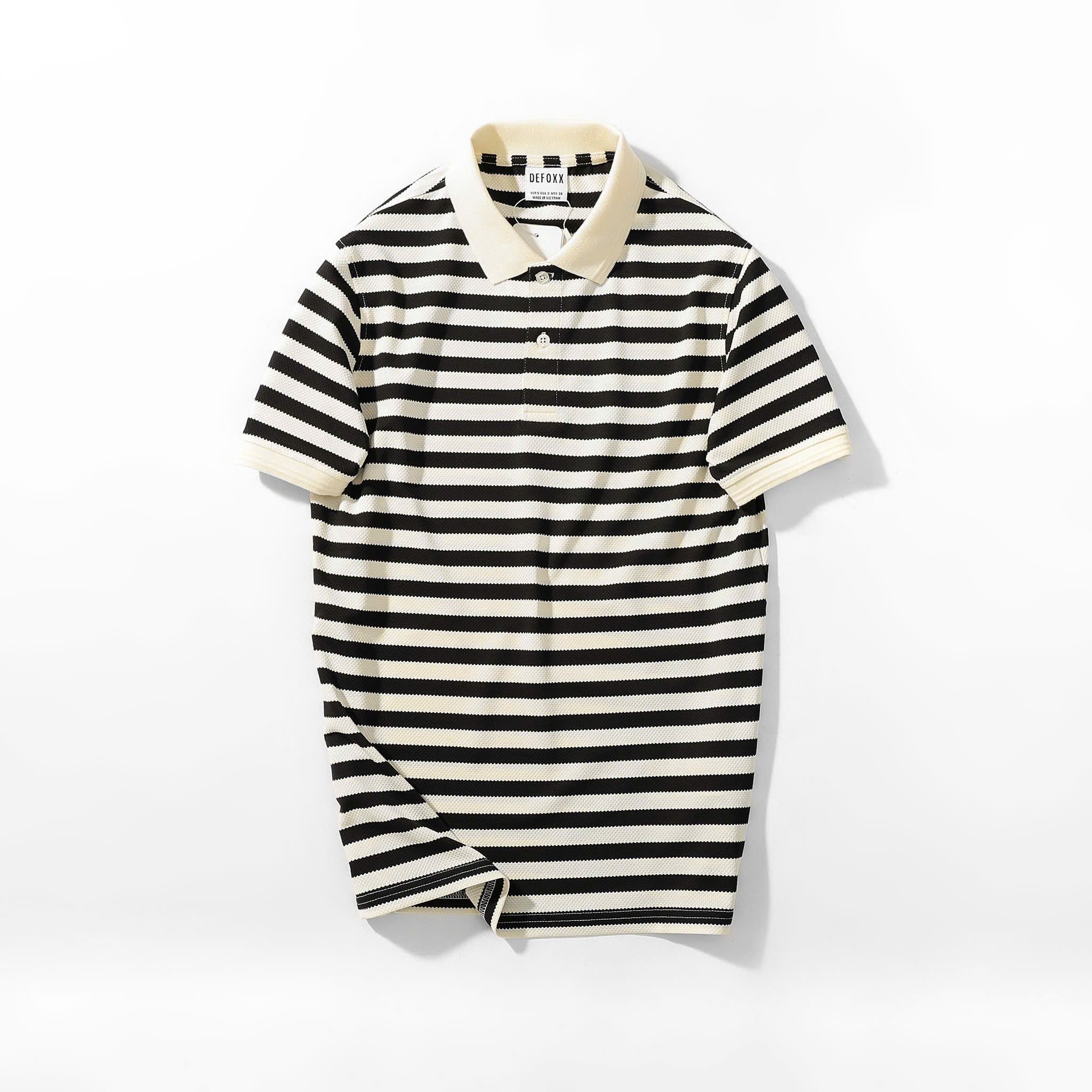  Áo thun polo sọc ngang DF 