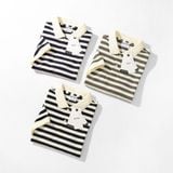  Áo thun polo sọc ngang DF 