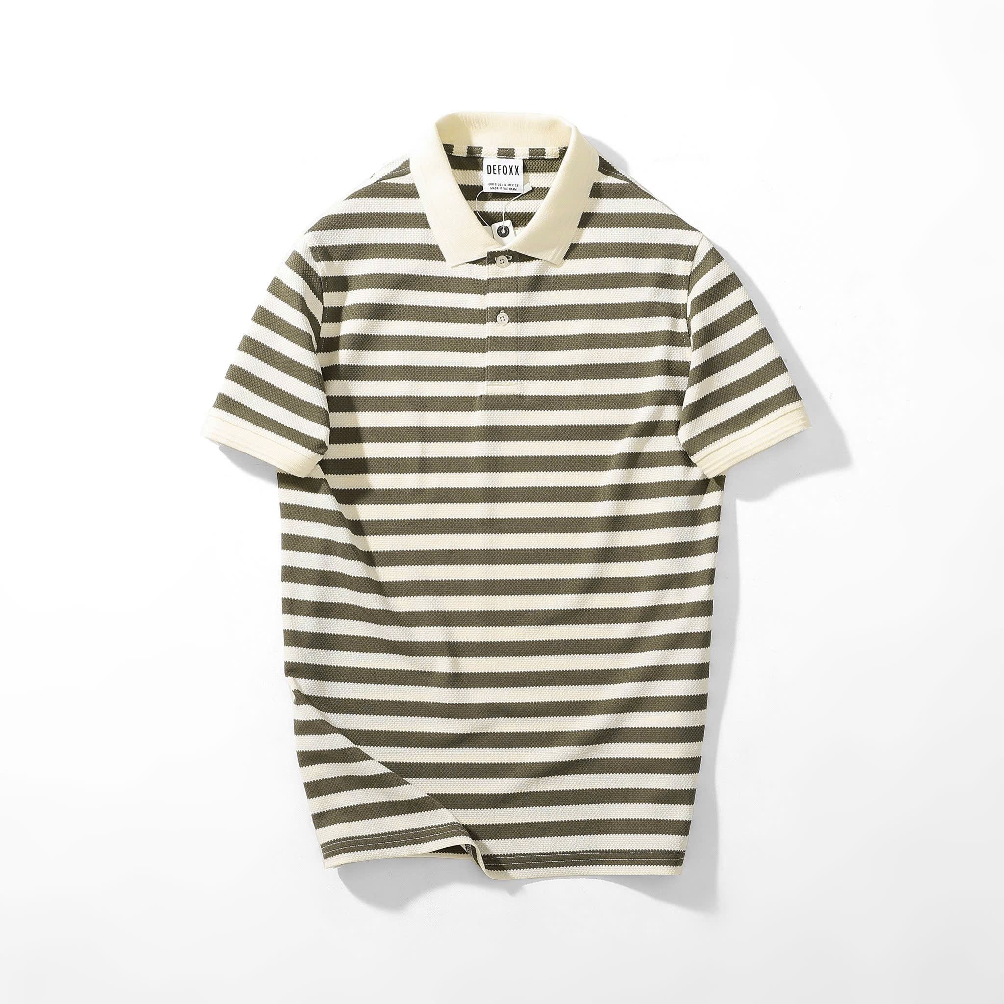  Áo thun polo sọc ngang DF 