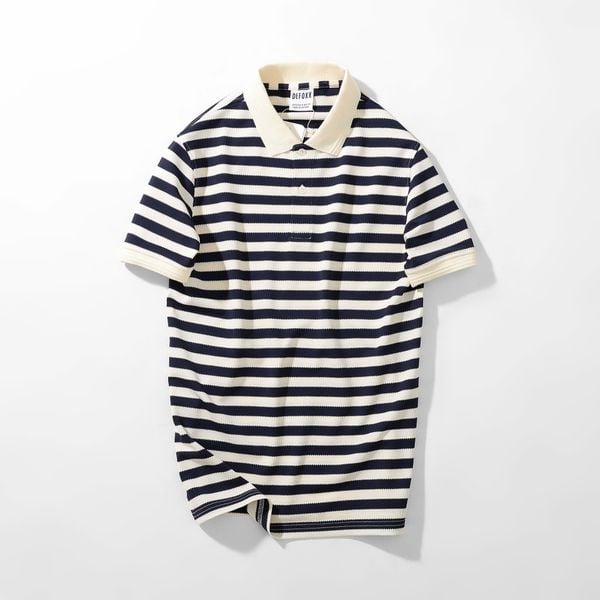  Áo thun polo sọc ngang DF 