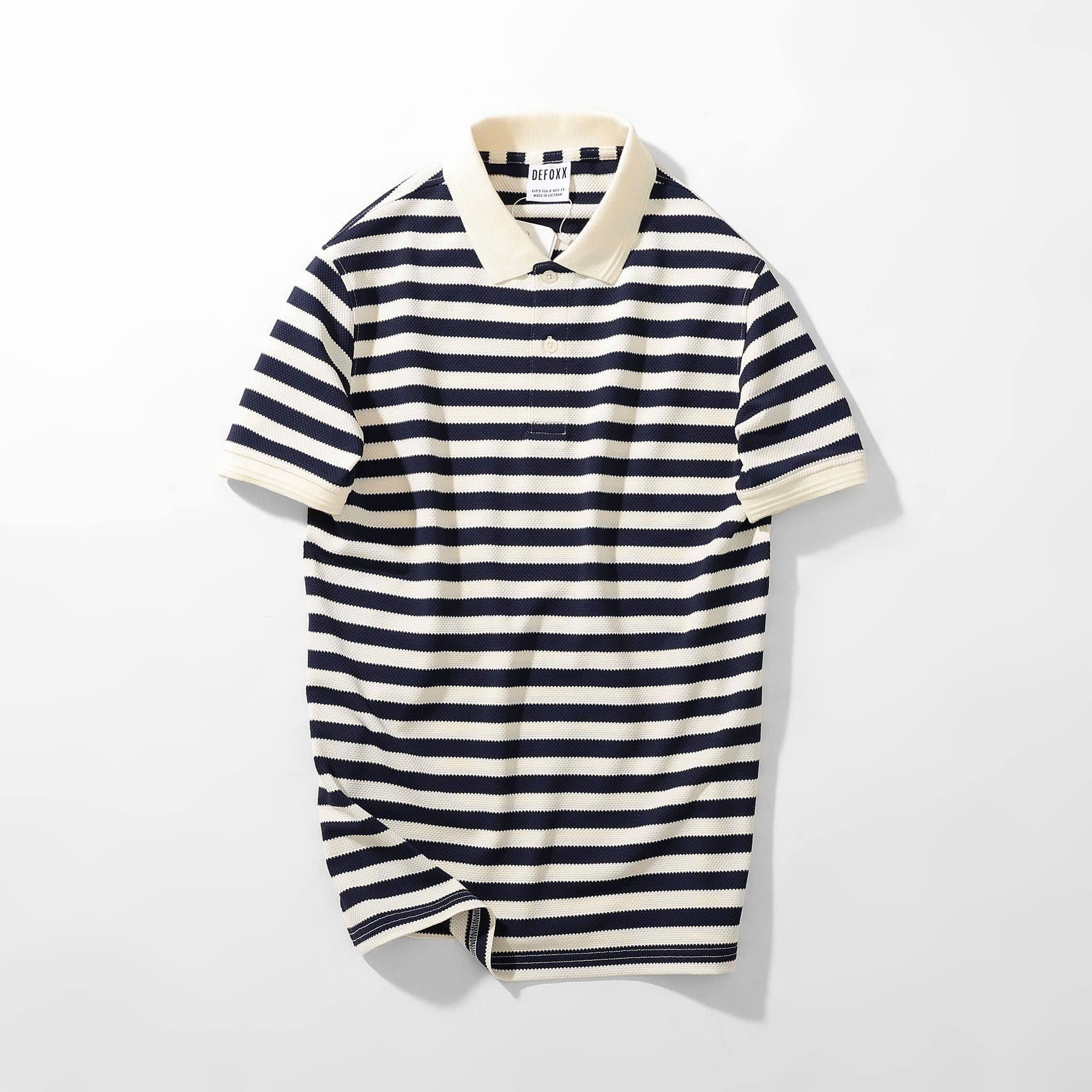  Áo thun polo sọc ngang DF 
