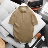  Áo polo cable knit cotton BTM 