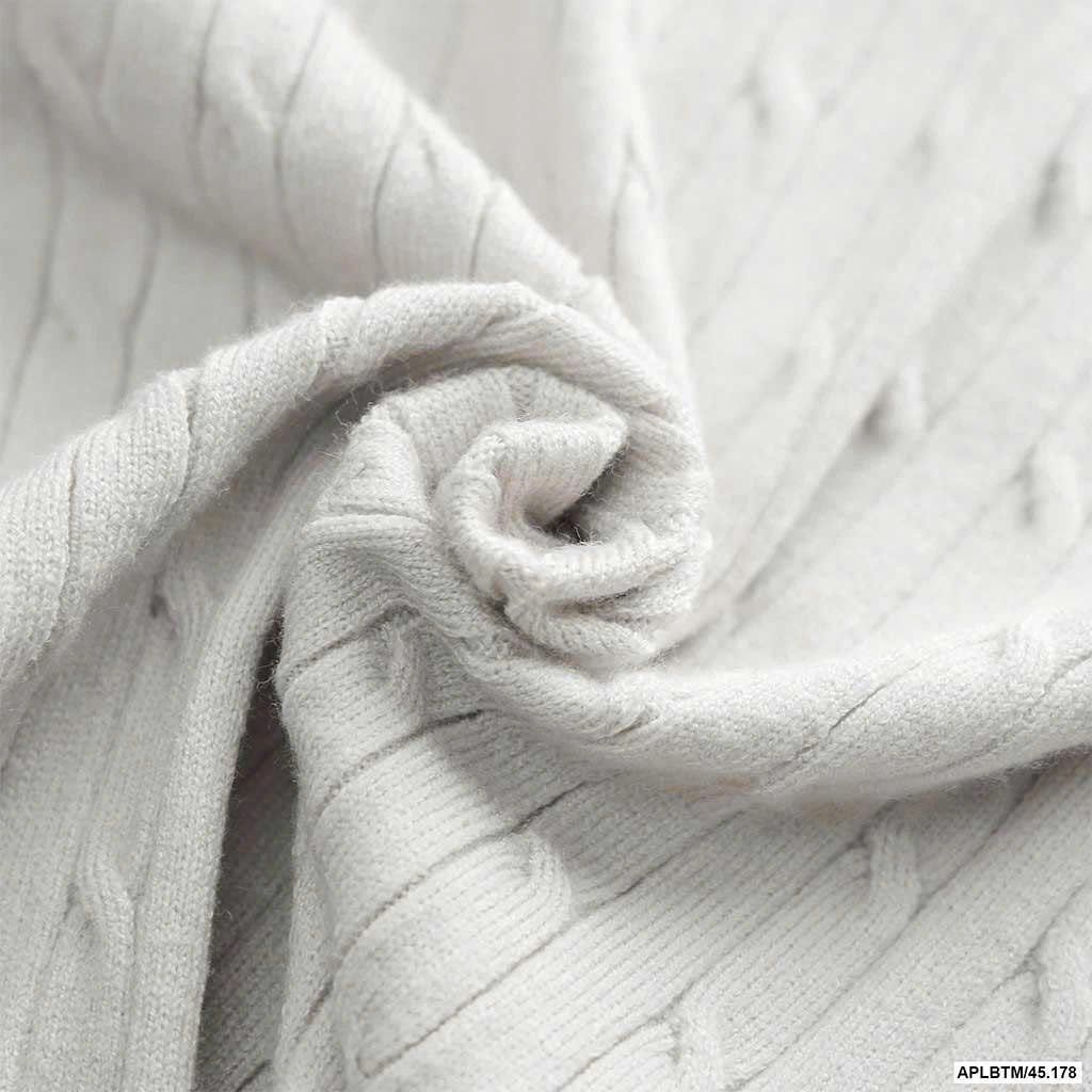  Áo polo cable knit cotton BTM 