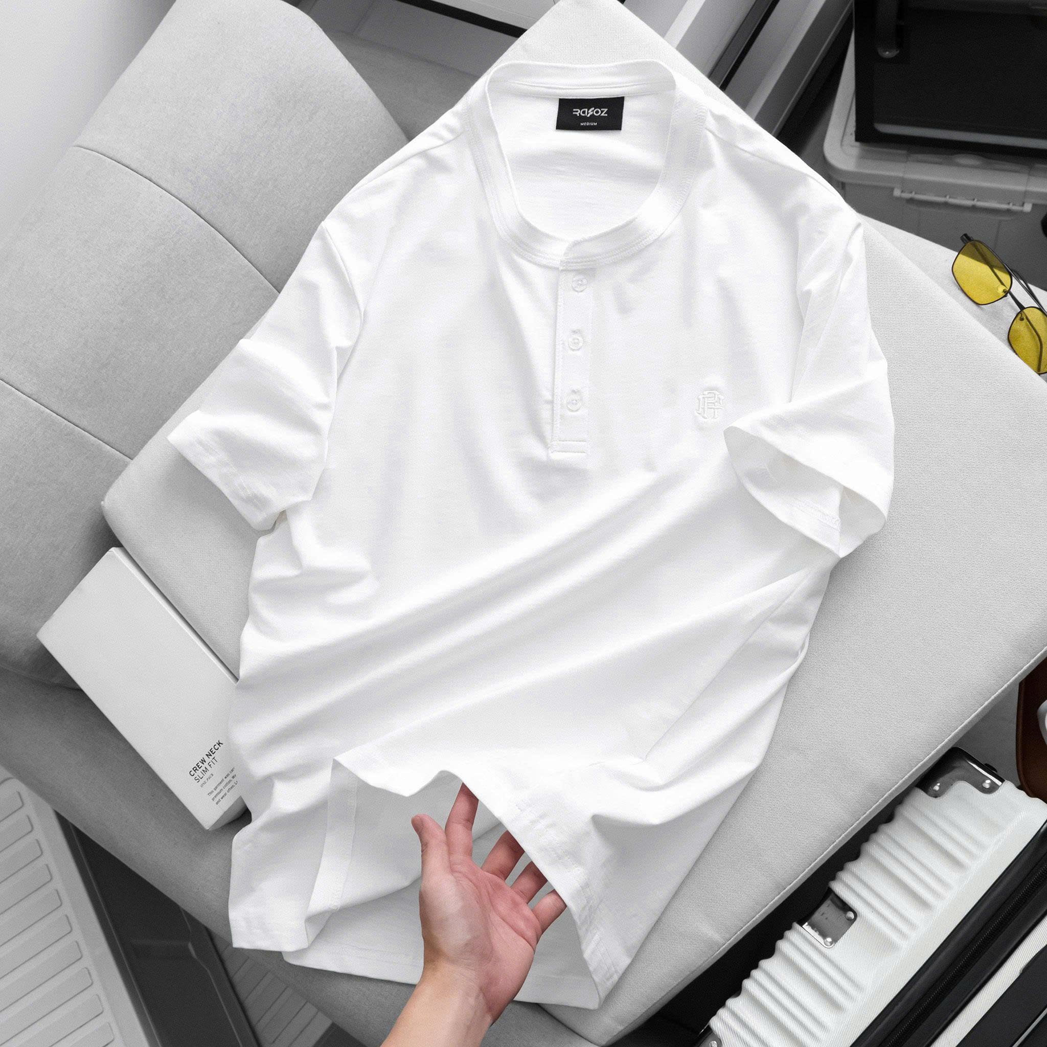  Áo thun henley RAFOZ Basic - 067 