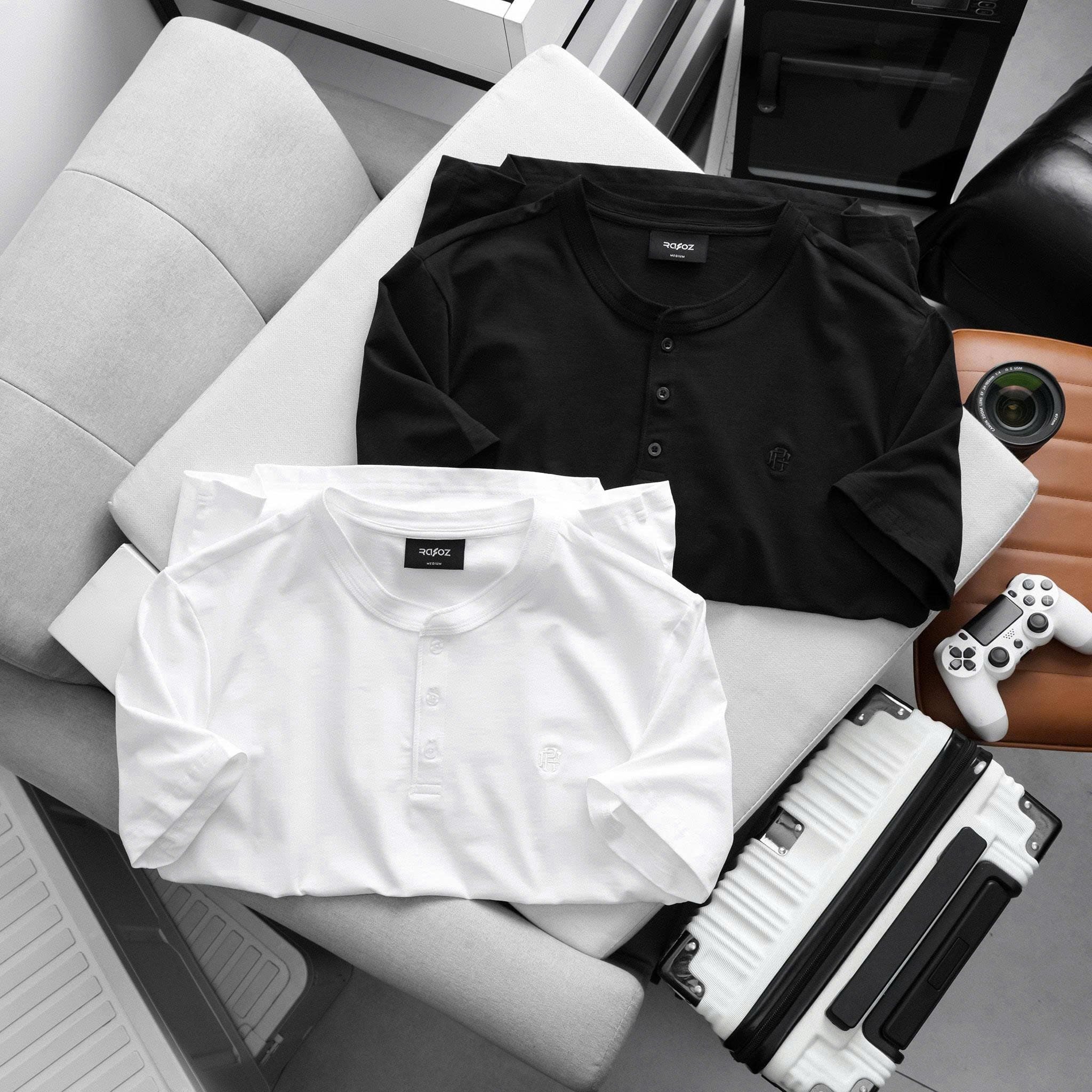  Áo thun henley RAFOZ Basic - 067 