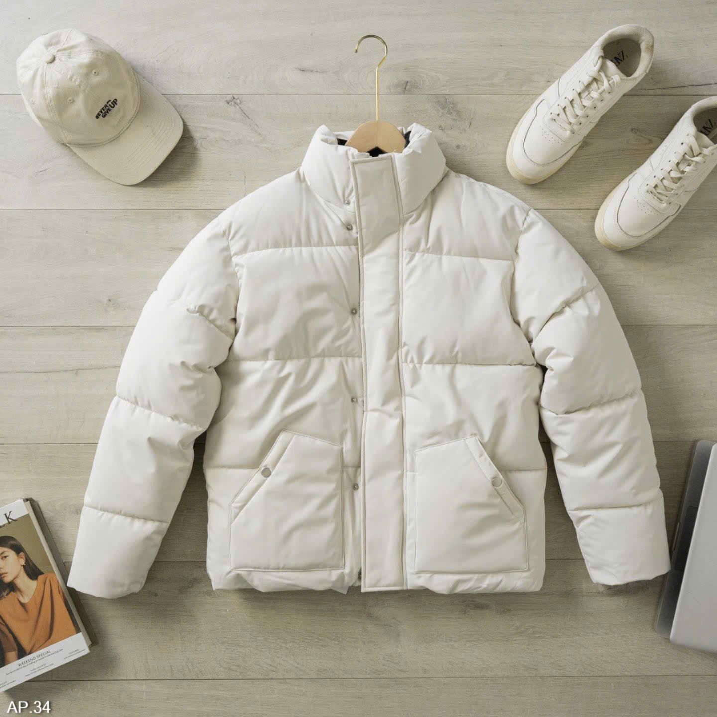  Áo khoác phao basic KF cổ đứng 