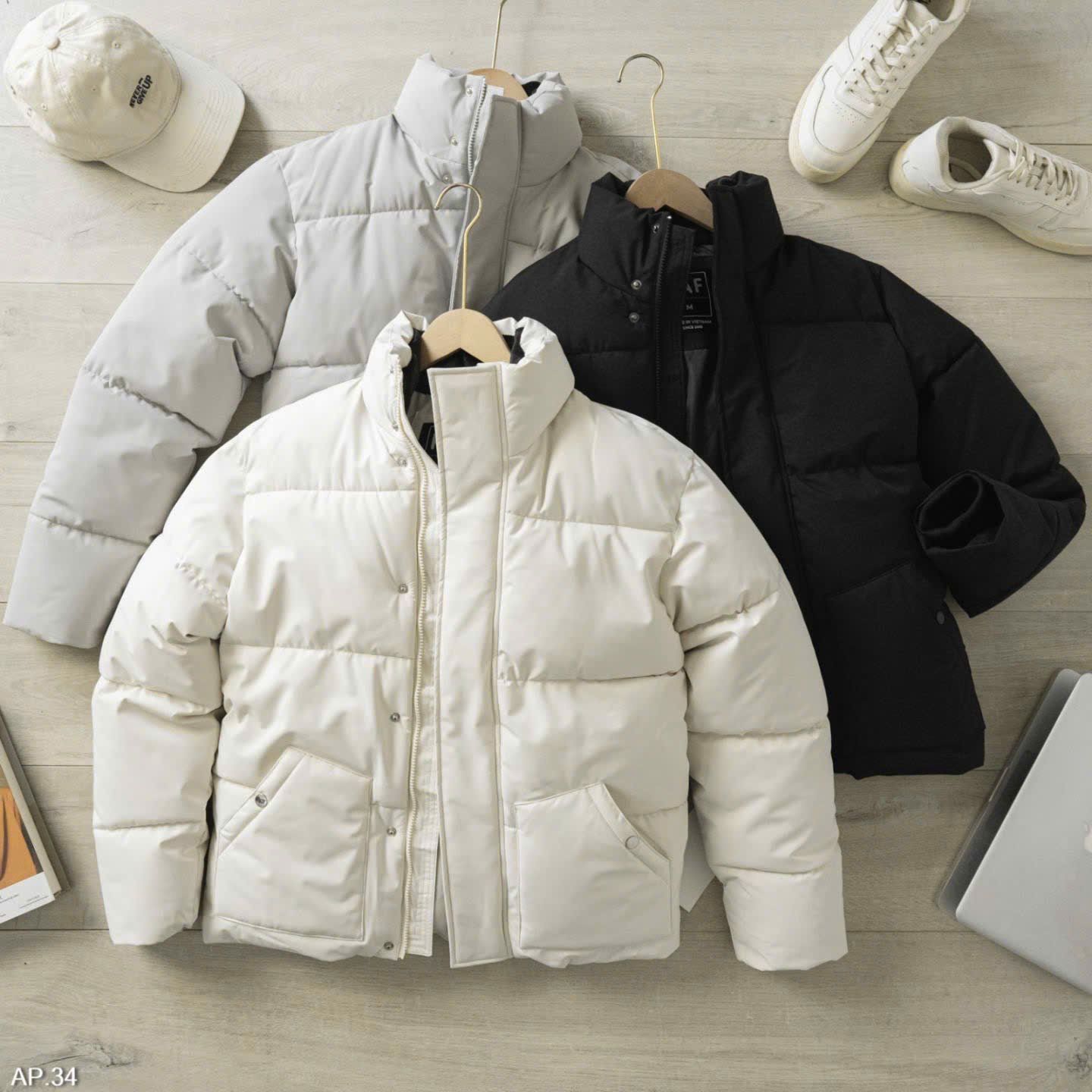  Áo khoác phao basic KF cổ đứng 