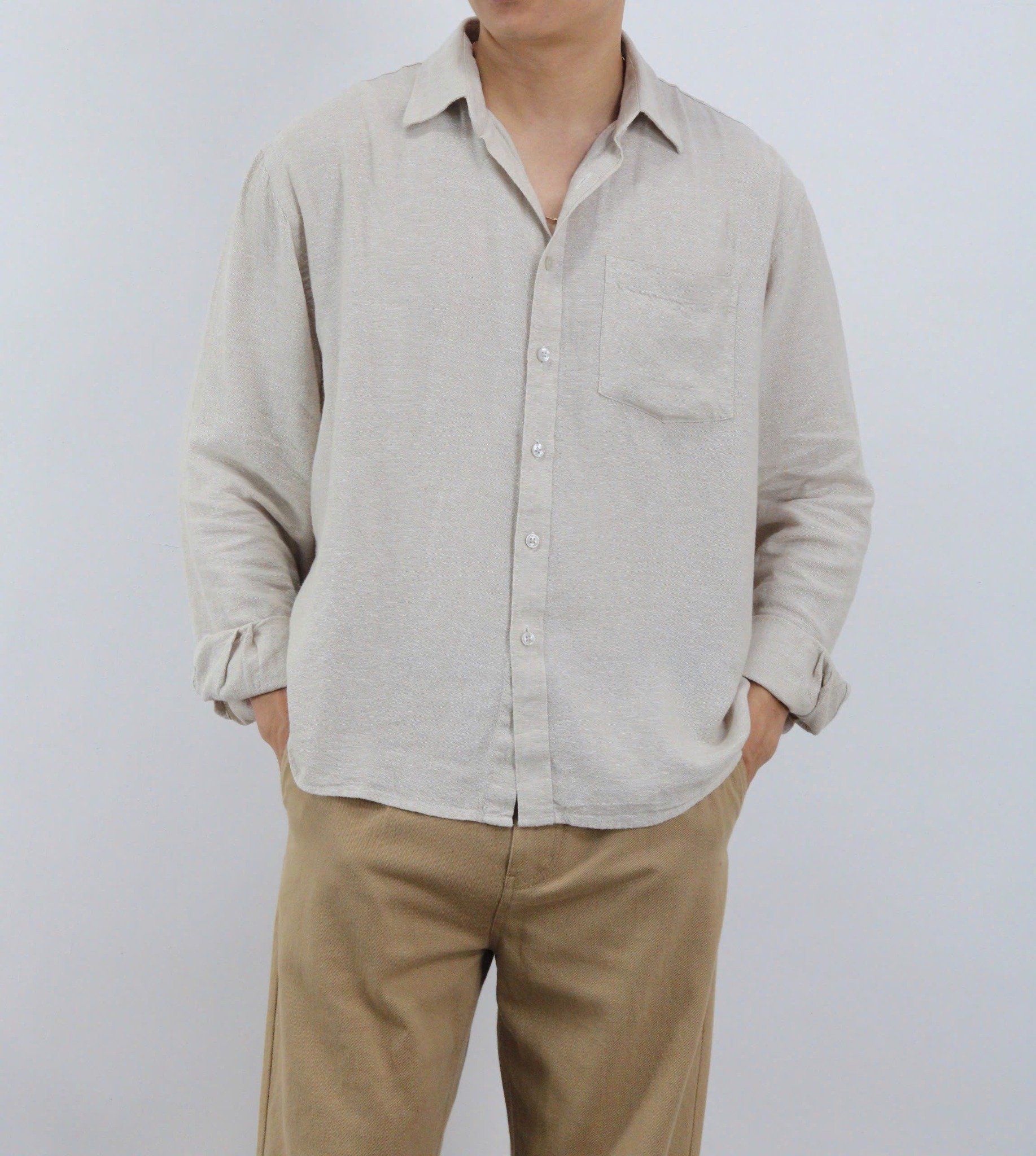  Áo SMDT linen UDN form boxy 