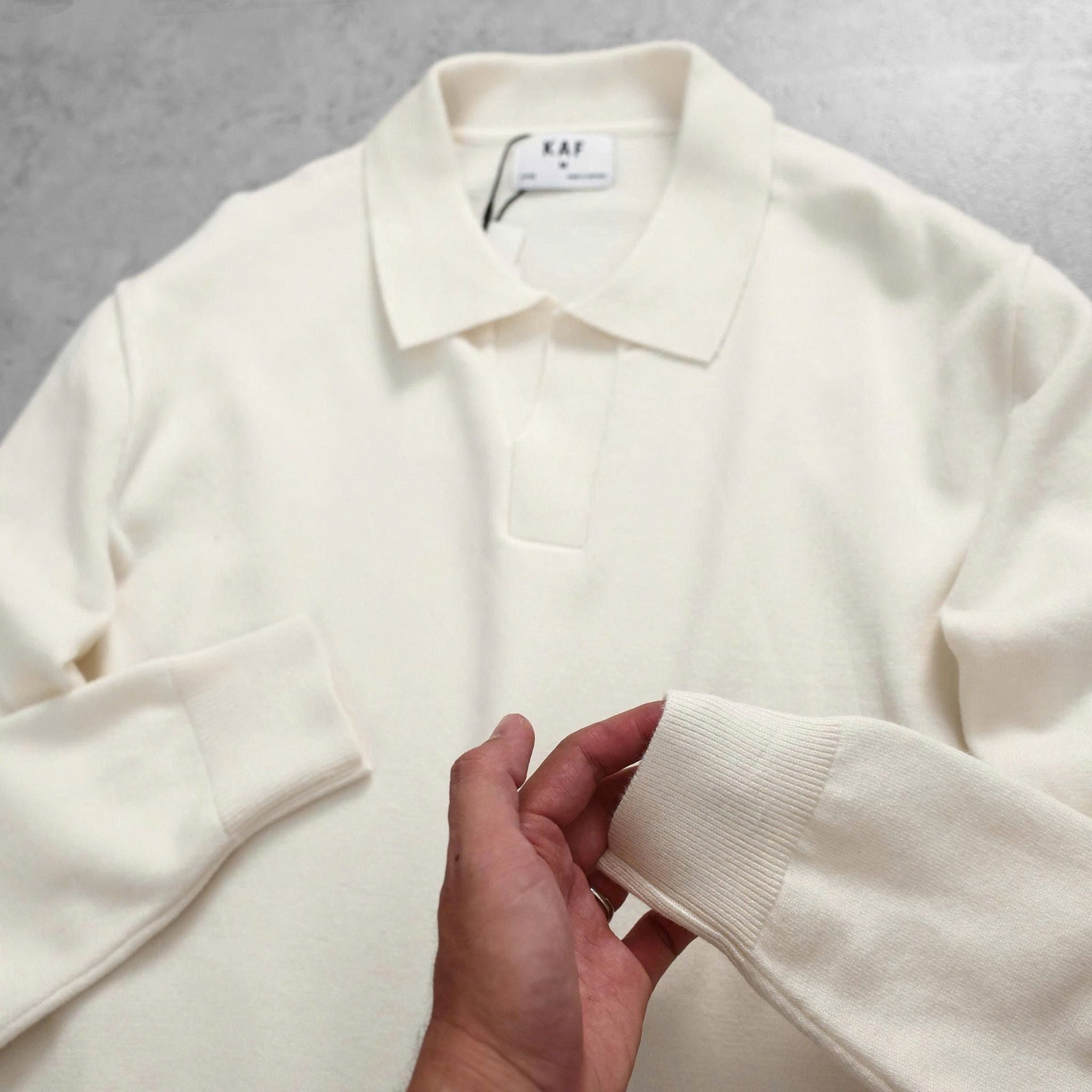  Áo polo len cổ V KF basic 