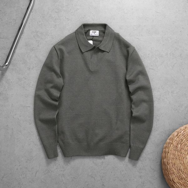  Áo polo len cổ V KF basic 