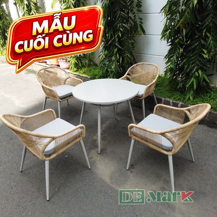 Bàn Ghế Giả Mây Ngoài Trời MT2054