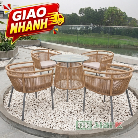  Bàn Ghế Giả Mây Ngoài Trời MT2020 