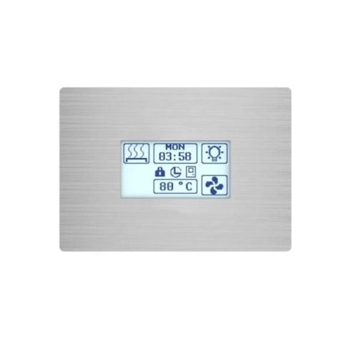 Bảng điều khiển máy xông khô Sawo Phần Lan dòng Innova Stainless Steel Touch