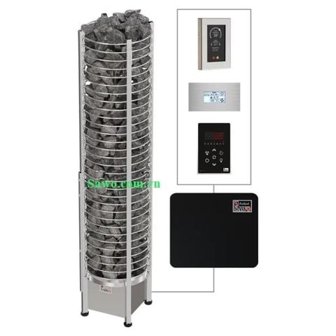 Máy xông hơi khô Sawo Phần Lan dòng Tower Round TH9-120NS-P