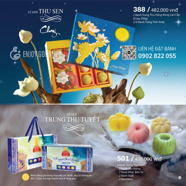 Bánh Trung Thu Đại Phát - Lễ Hộp Thu Sen 388 - CHAY