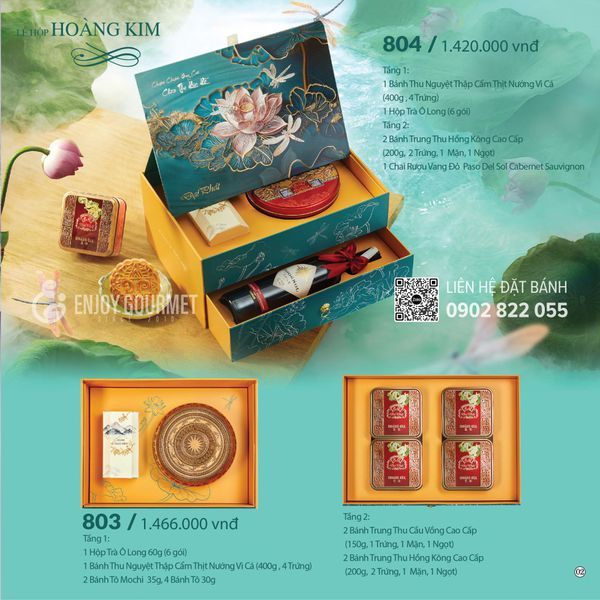 Bánh Trung Thu Đại Phát - Lễ hộp Hoàng Kim 804