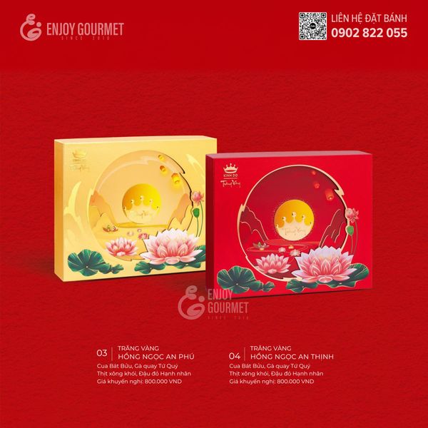 Bánh Trung Thu Trăng Vàng Hồng Ngọc An Phú (Vàng) - Kinh Đô