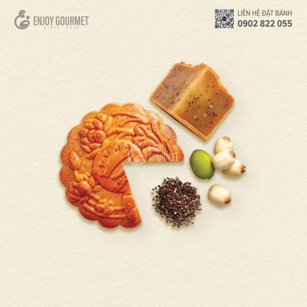 Bánh trung thu Hạt Sen Hạt Chia - Kinh Đô 150G-0T
