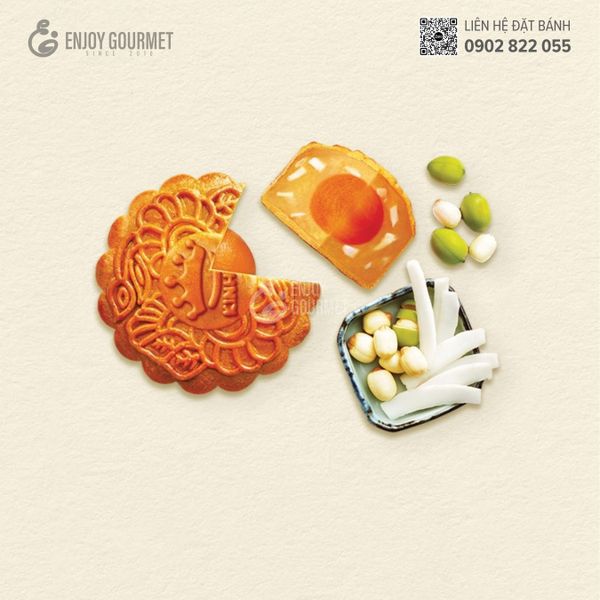 Bánh trung thu Hạt Sen Mứt Dừa - Kinh Đô 210G-2T