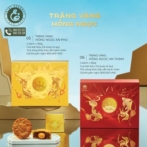 Bánh Trung Thu Trăng Vàng Hồng Ngọc An Phú (Vàng) - Kinh Đô