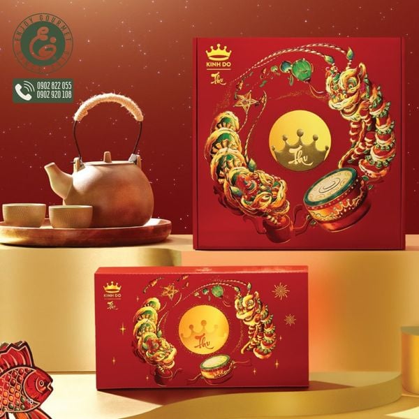Mẫu Hộp Thu 2 Bánh - Kinh Đô