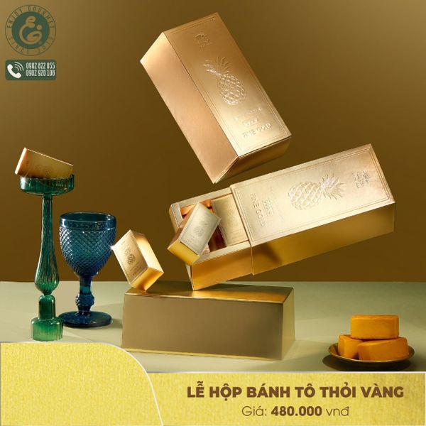 Bánh Trung Thu Đại Phát - Lễ Hộp Bánh Tô Thỏi Vàng 504