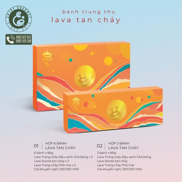 Bánh Trung Thu Lava Trứng Chảy 6 Bánh - Kinh Đô