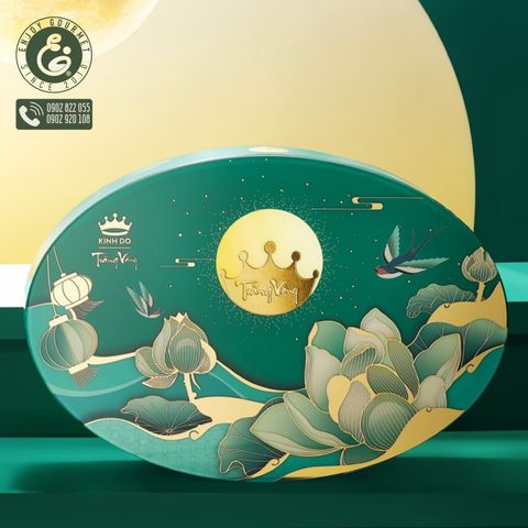 Bánh Trung Thu Trăng Vàng Pha Lê Vạn Phúc (Xanh) - Kinh Đô