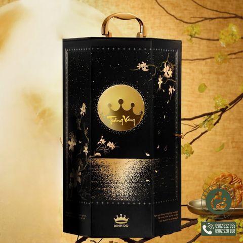 Bánh Trung Thu Trăng Vàng Quế Hoa Vọng Nguyệt Hộp 4 Bánh - Kinh Đô