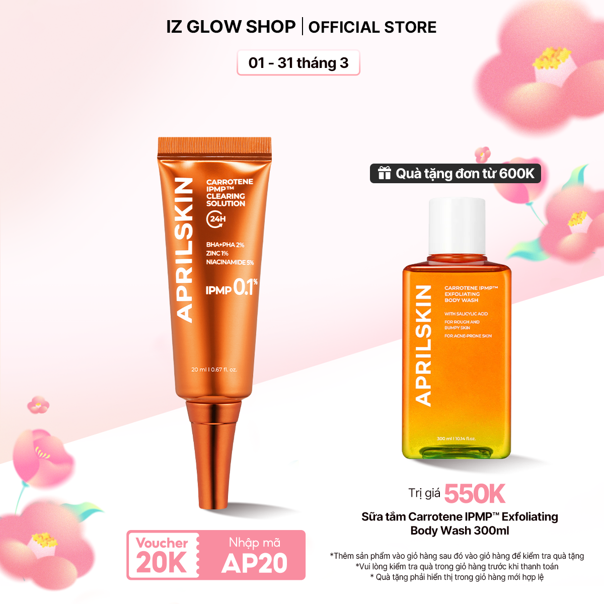  Kem chấm mụn Carrotene IPMP™ Clearing Solution 20ml 