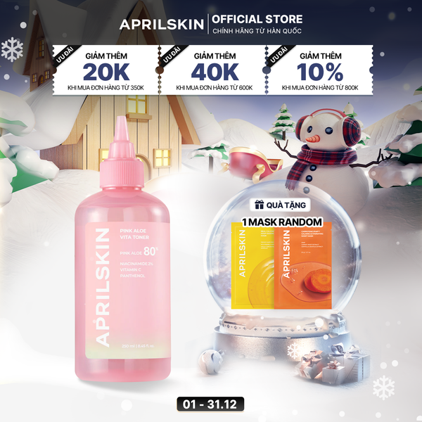 Toner Nha Đam Hồng dưỡng ẩm sáng da Pink Aloe Vita Toner