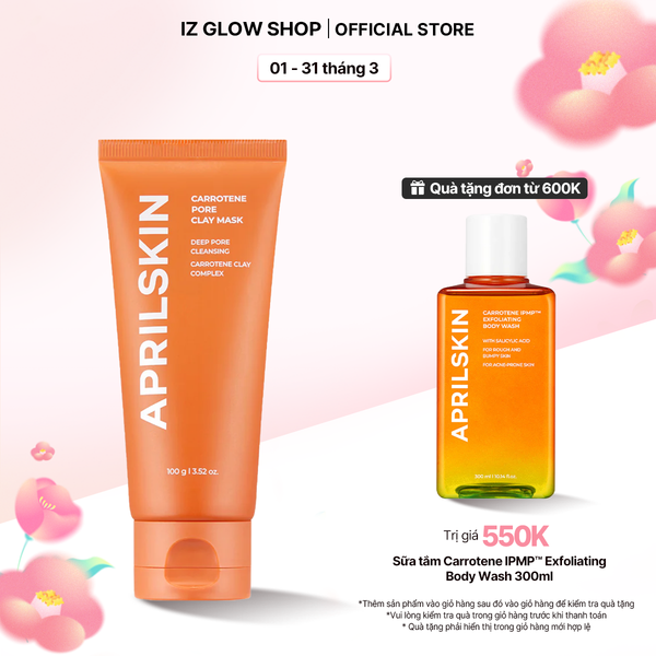  [ Date 10/2026] Mặt nạ đất sét se khít lỗ chân lông Carrotene Pore Clay Mask 100g 