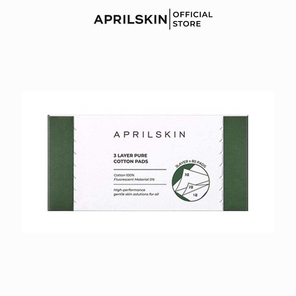  Bông tẩy trang 3 lớp Aprilskin Cotton Pad (80 miếng) 