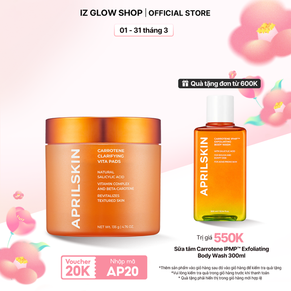  Toner Sạch Mụn Carrotene Vitamin Pad 