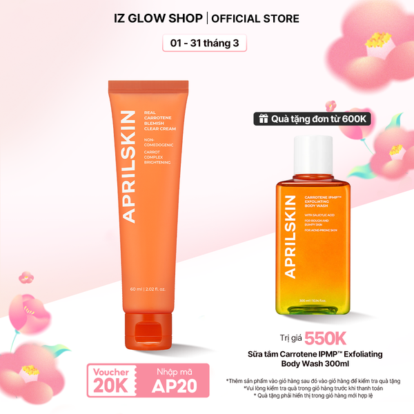  Kem Sạch Mụn Real Carrotene Blemish Clear Cream 