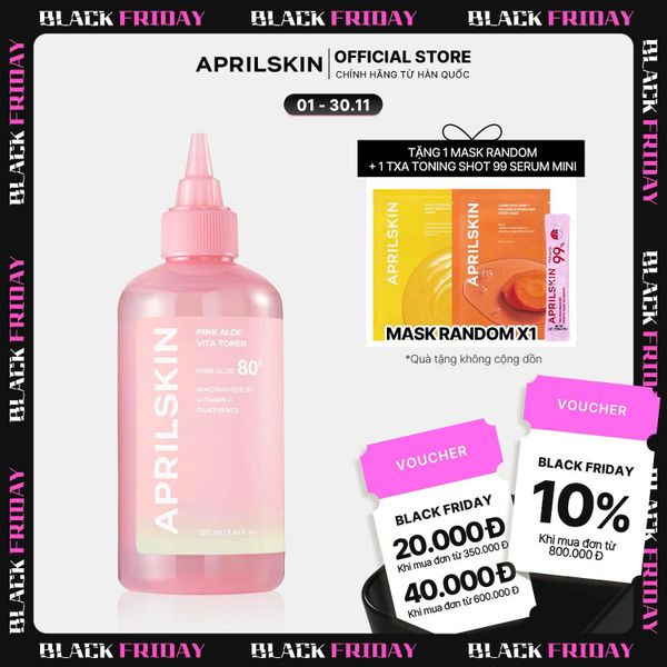  Toner Nha Đam Hồng dưỡng ẩm sáng da Pink Aloe Vita Toner 