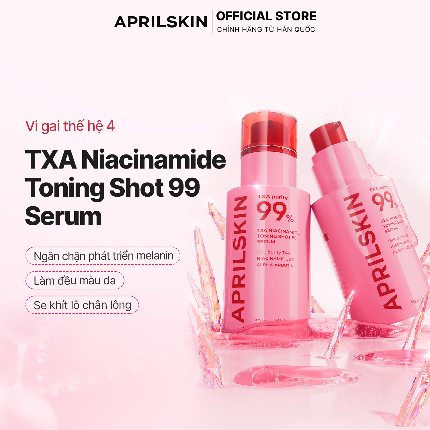  Tinh chất sáng da TXA NIACINAMIDE TONING SHOT 99 SERUM 30ml 